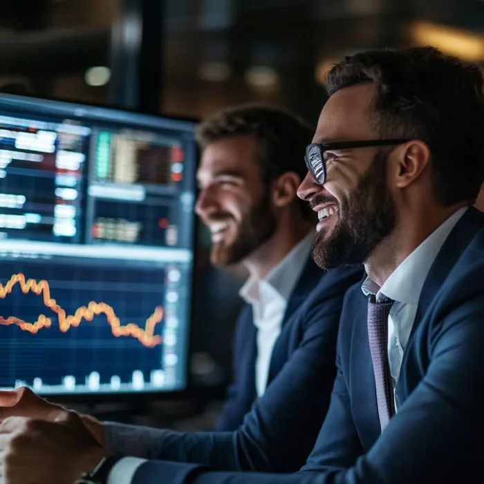 Traders analyzing stock charts